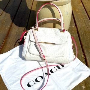 Coach White and Pink Satchel